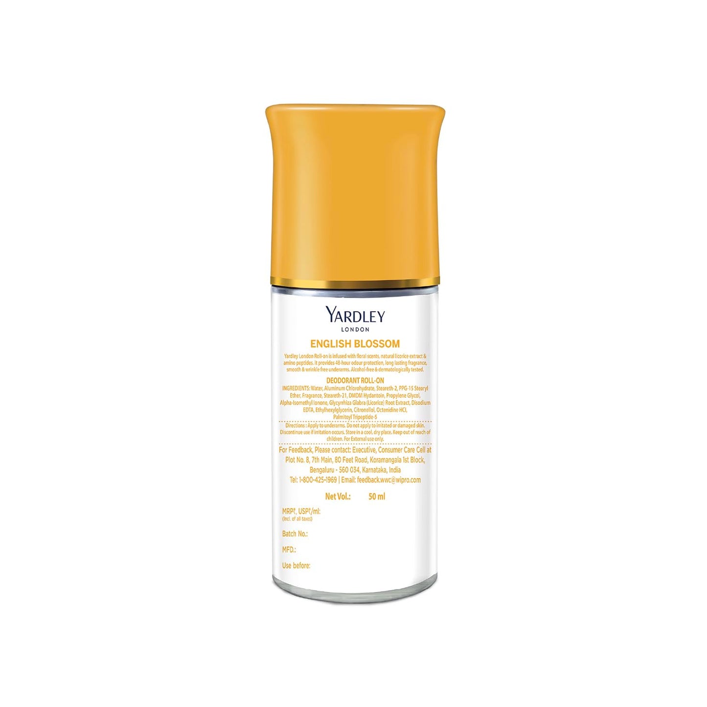 Yardley English Blossom Deodorant Roll-On 50Ml Beauty and Personal Care Yardley