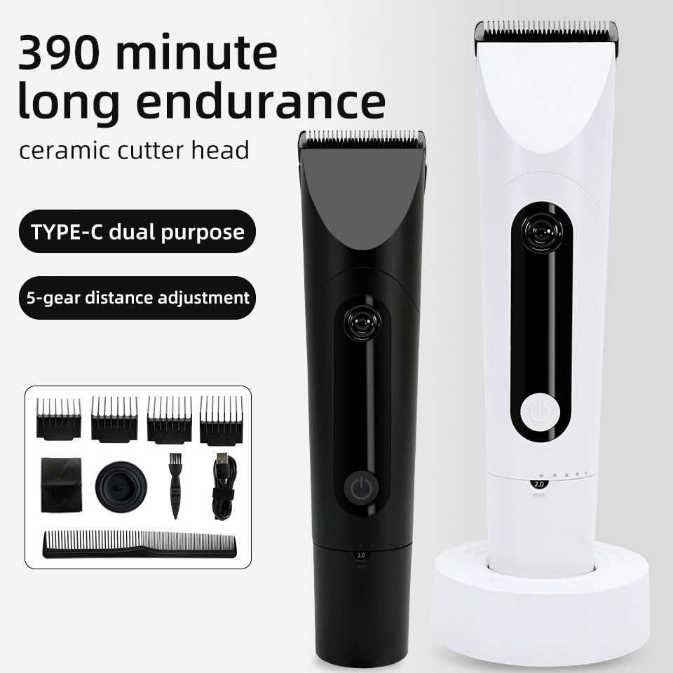 GLESVOWIO Mens Hair Clippers Professional Clipper Cordless Cutting Trimmer Razor Barber Cutter Titanium Alloy Blade Trimer for Men Electric Beauty and Personal Care GLESVOWIO