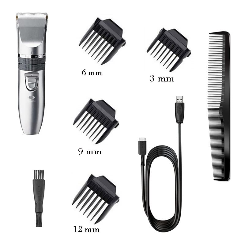 GLESVOWIO Pro Hair Clipper Professional Rechargeable Cordless Men Electric Hair Clipper Beard Trimmer Adjustable Haircut Machine USB Powerful Hair Beauty and Personal Care GLESVOWIO