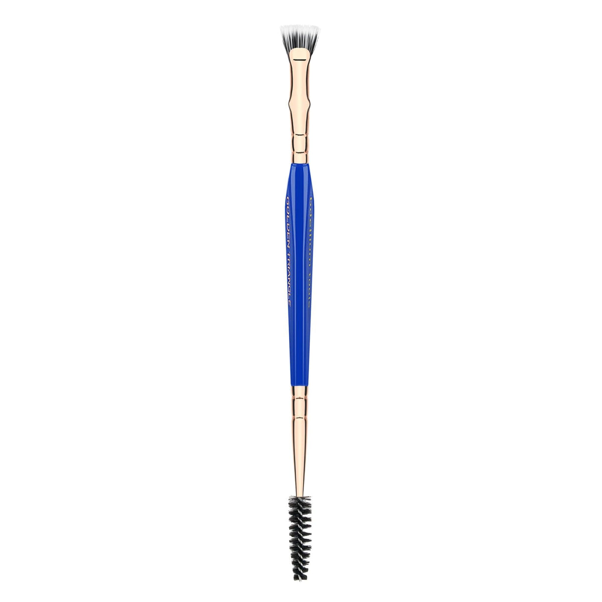Bdellium Tools Professional Makeup Brush - Golden Triangle 728 Double-ended Bent Lash Fan/Spoolie - With All-Vegan Synthetic Fibers, For Achieving
