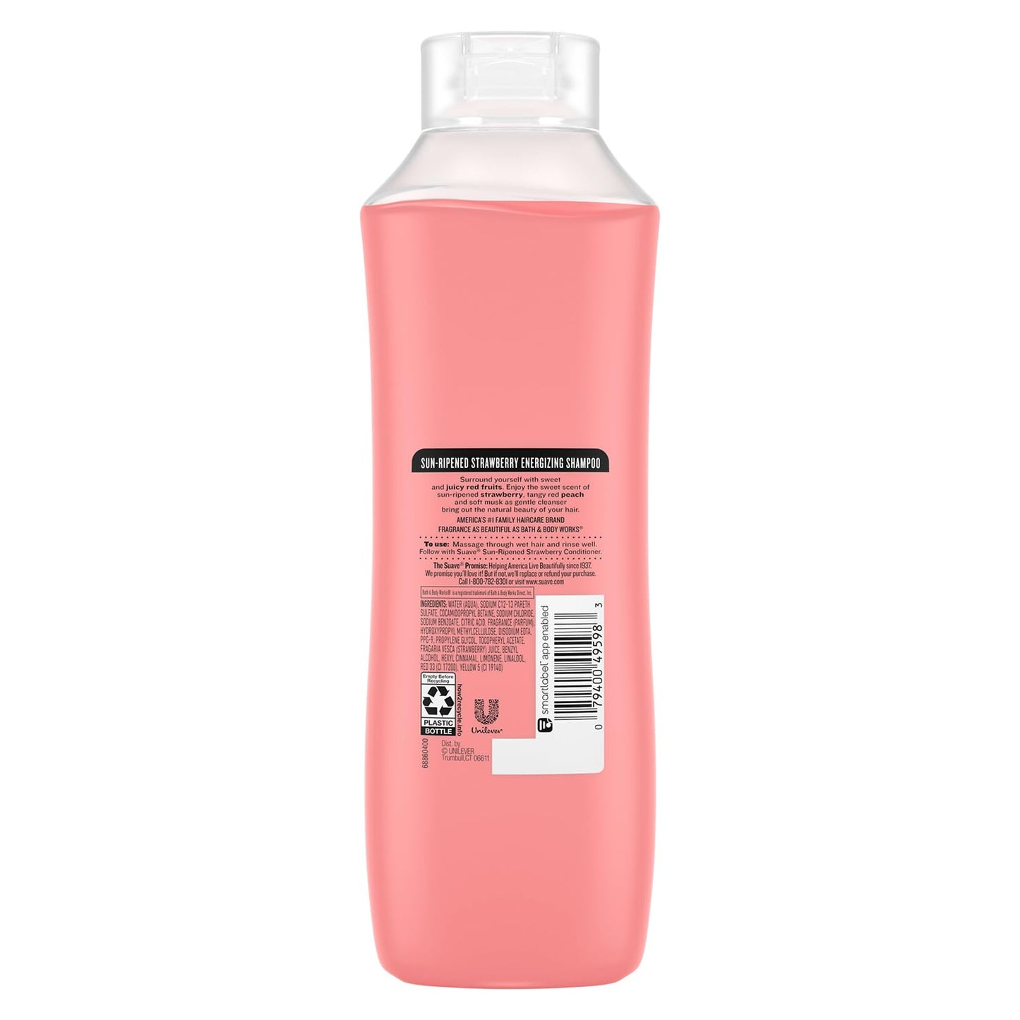 Suave Shampoo, Sun-Ripened Strawberry Family-Size 2-Pack - Energizing Shampoo with Strawberry Extract & Vitamin E, 22.5 Oz Ea Beauty & Personal Care Suave
