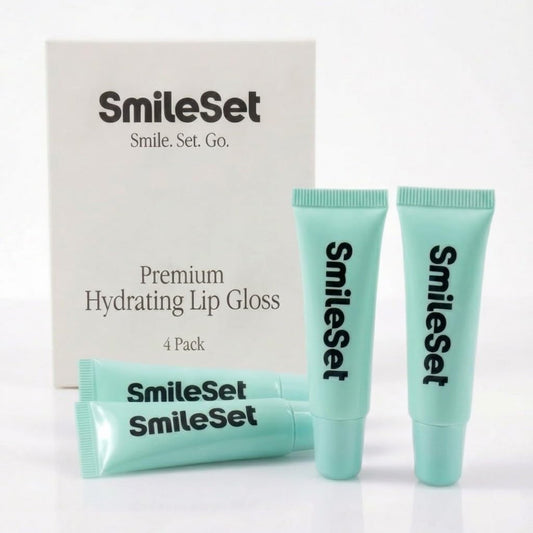 SmileSet Premium Hydrating Lip Gloss - Nourishing Lip Gloss Tubes with Petrolatum Beeswax, Shea Butter - Pack Of 4 Beauty & Personal Care SmileSet