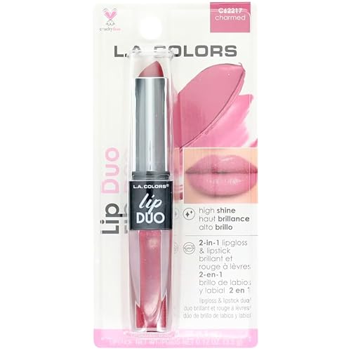 L.A. COLORS Lipgloss & Lipstick Duo, C62217 Charmed, 0.12 Oz Beauty & Personal Care L.A. COLORS
