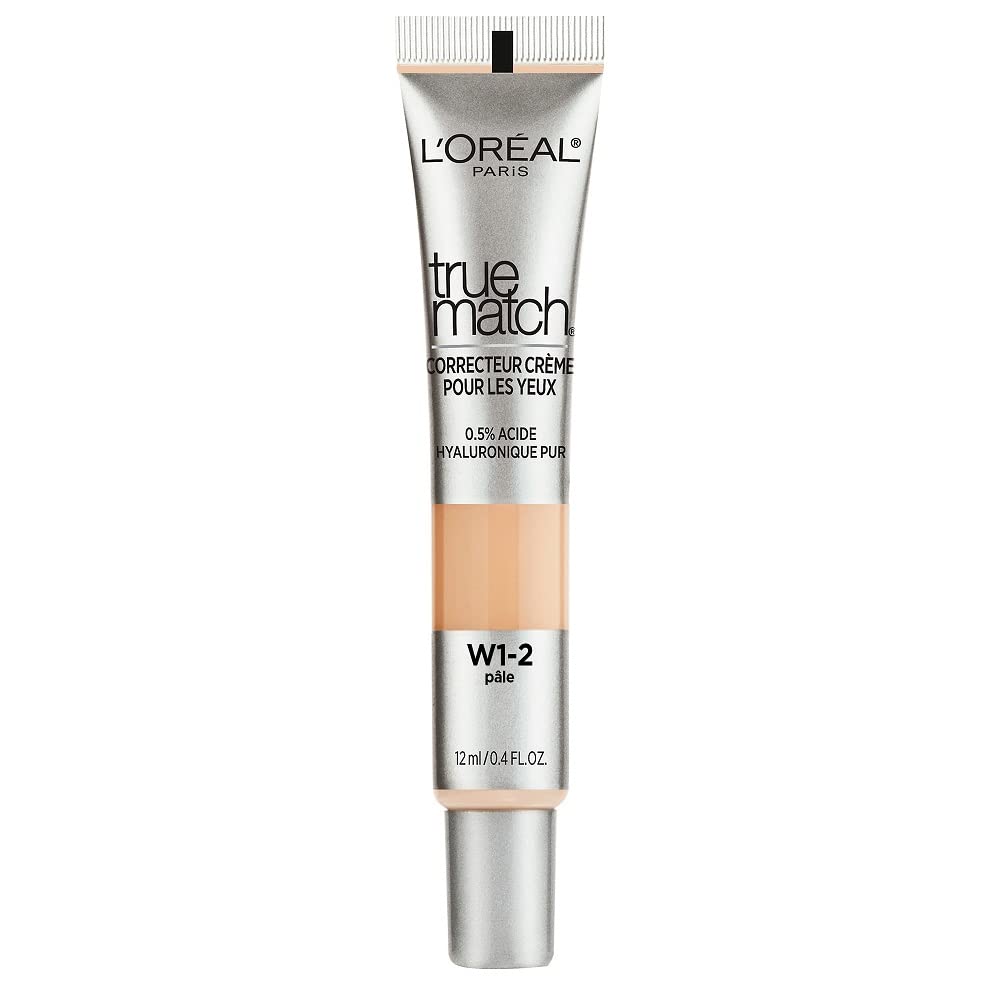 L’Oréal Paris Cosmetics True Match Eye Cream in a Concealer, 0.5% hyaluronic acid, Fair W1-2, 0.4 fl. oz. Beauty & Personal Care L'Oreal Paris