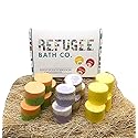Refugee Bath Co. Variety Pack Bath Bombs 3.0 Ounces Each Organic Cocoa Butter Natural Plant-Based Ingredients (Variety 15 Pack: Rejuvenate) Beauty & Personal Care Refugee Bath Co.
