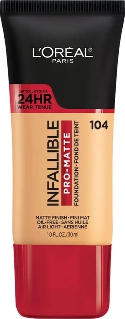 L'Oreal Paris Infallible Pro-Matte Foundation, Golden Beige [104] 1 oz