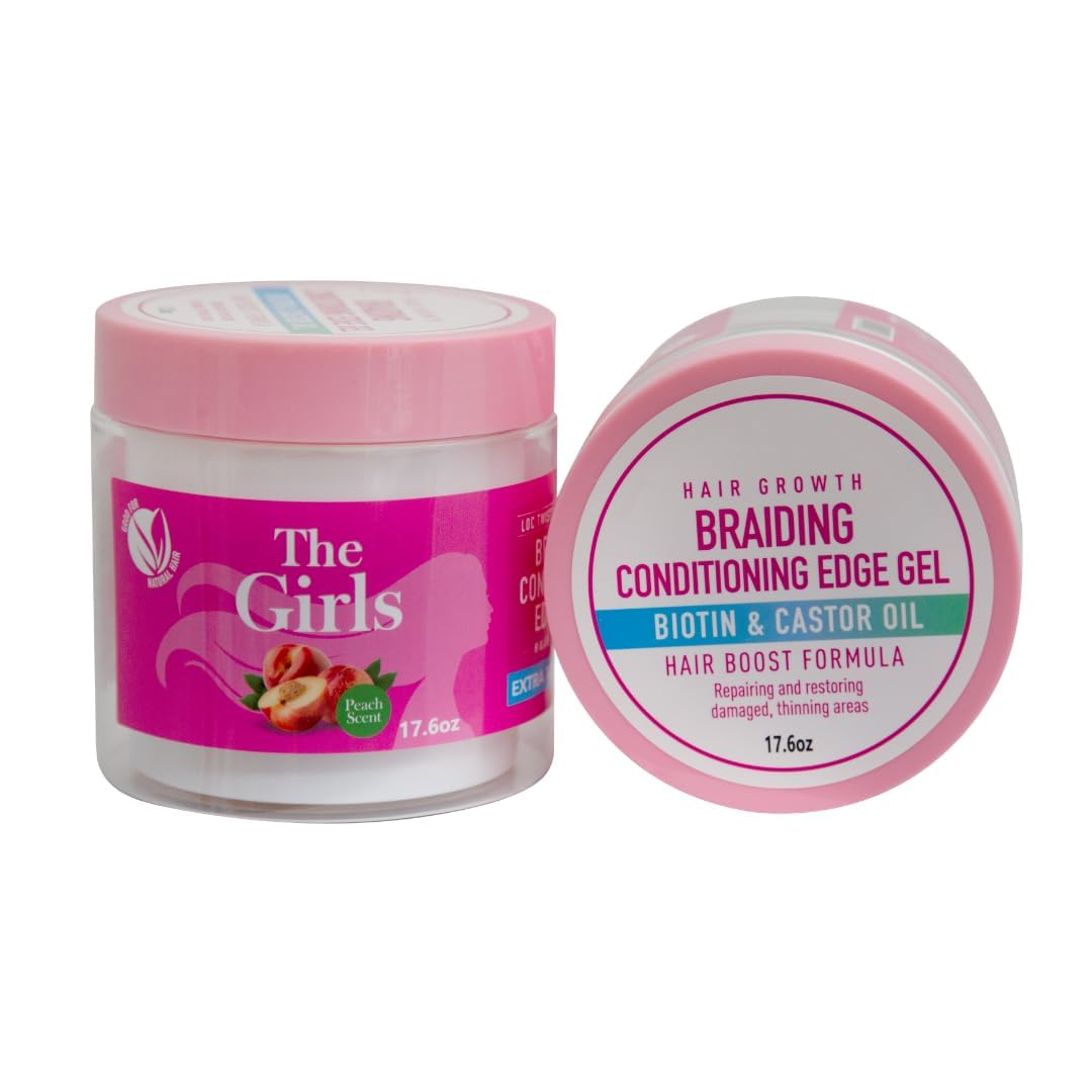 R&B Collection Dr. Girls Braiding conditioning Gel / 24 Hour Hold/Extra Mega Hold/17.6oz (Peach) Beauty & Personal Care R&B Collection