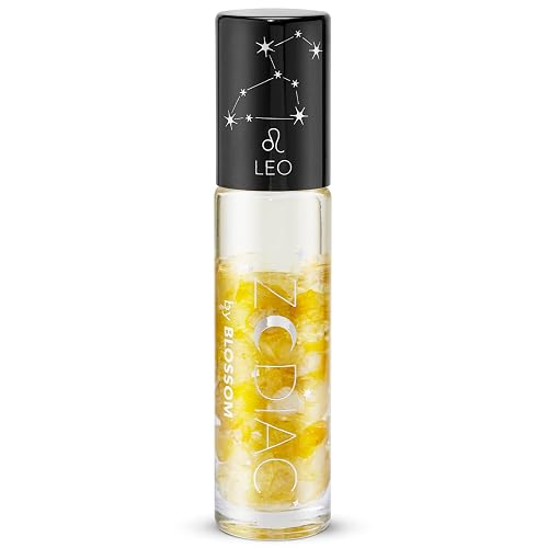 Blossom Lip Gloss Zodiac Sign Vanilla Scented Roll-On Lip Gloss, Moisturizing + Hydrating with Zodiac Crystals, Made in USA, 0.20oz, Leo Beauty & Personal Care Blossom