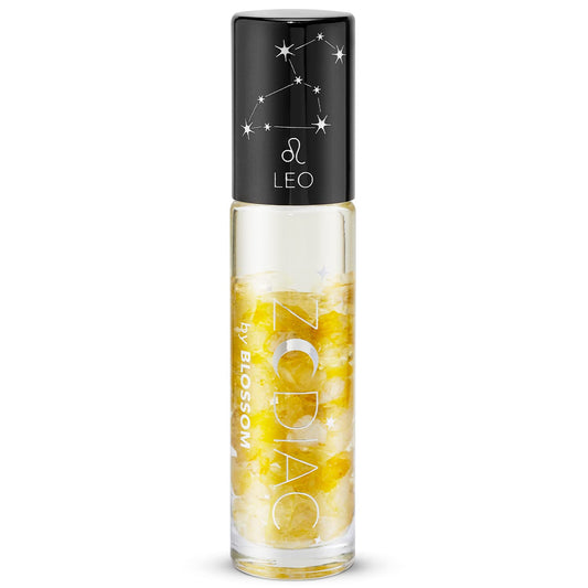 Blossom Lip Gloss Zodiac Sign Vanilla Scented Roll-On Lip Gloss, Moisturizing + Hydrating with Zodiac Crystals, Made in USA, 0.20oz, Leo Beauty & Personal Care Blossom