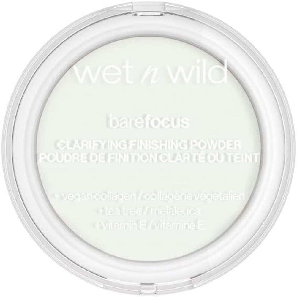 Wet n wild, Bare Focus, Makeup Clarifying and Finishing Powder, Translucent and Matte for a Flawless Makeup Base, Long-Lasting, with Hyaluronic Acid