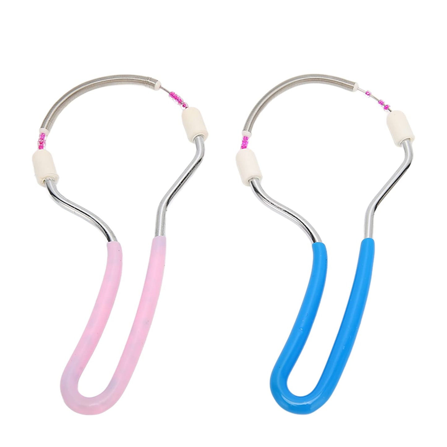 Spring Facial Hair Remover, Threading Hair Removal Manual Face Epilator Coil Hair Removal Portable Handheld Stainless Steel with Handle for Women Beauty and Personal Care Tiiyee