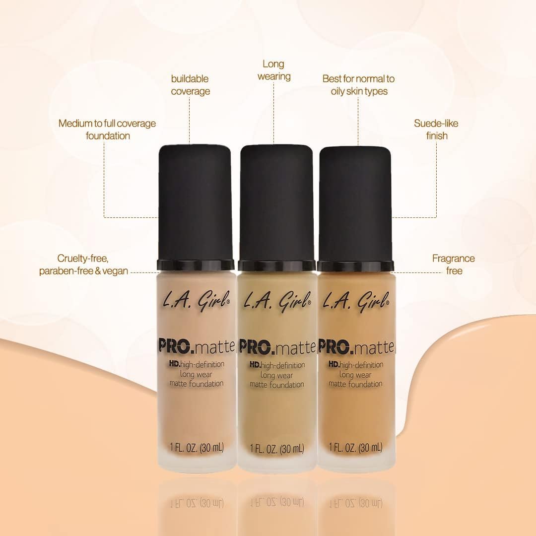 L.A. Girl PRO.Matte Foundation, Bisque GLM672