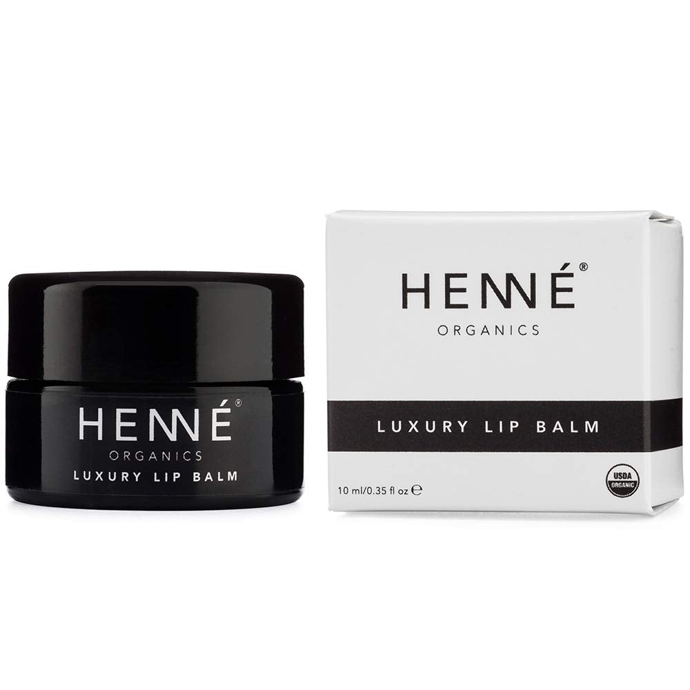 Henné Organics Luxury Lip Balm - Natural and Organic Moisturizer - 0.35 Ounce Jar Beauty and Personal Care HennÃ Organics