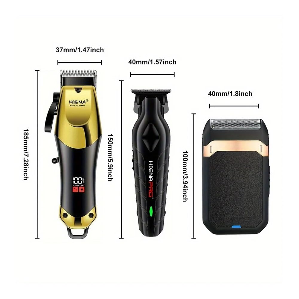 EWKYLSEM Razors Professional Men's Electric Hair Clipper Set, USB Charging Cordless Work, LED Intelligent Display, T-Knife Zero Gap Cutting, Beauty and Personal Care EWKYLSEM