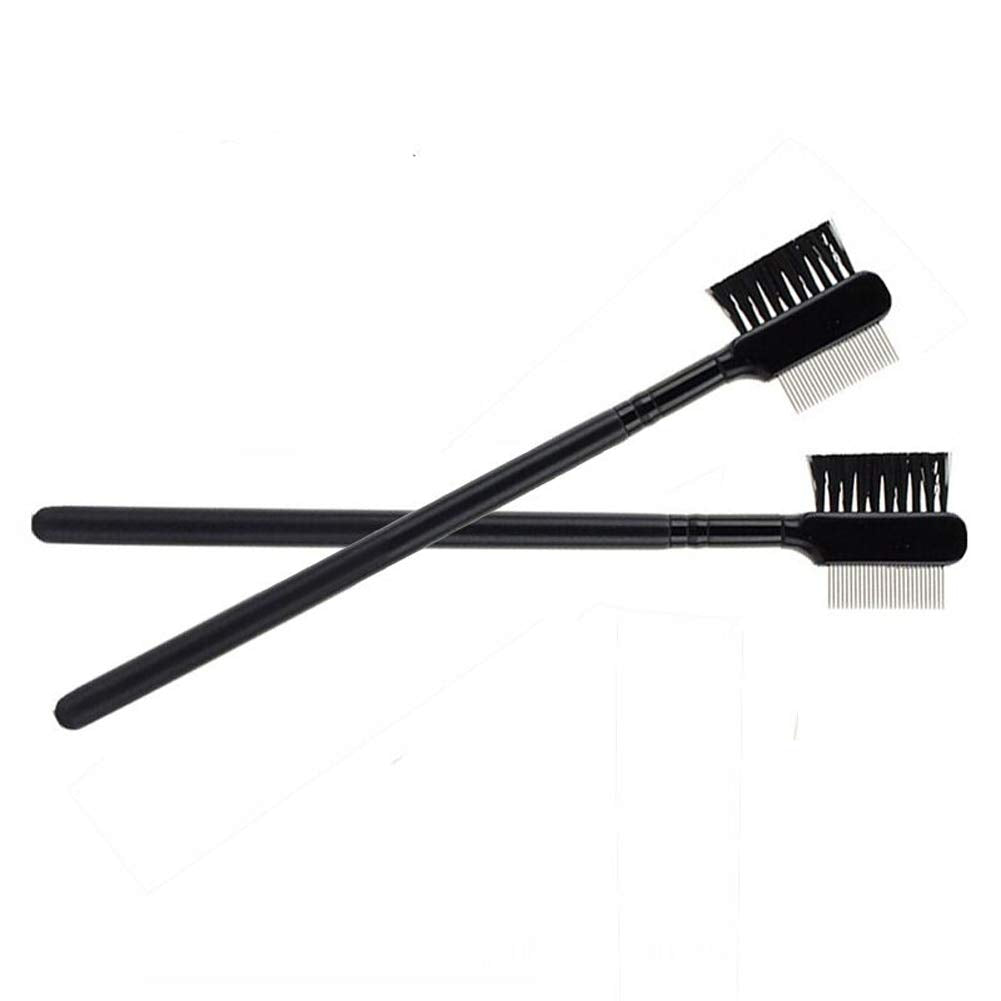 2Pcs Eyebrow Brush with Metal Teeth Eyelash Comb Separator Brow & Lash Shaper Makeup Grooming Tool for Eyelashes Extension and Eyebrow Shaper Supplies Beauty & Personal Care luzen