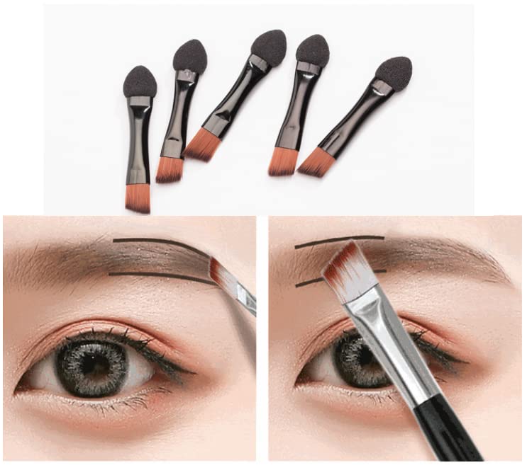 Duehut HLLMX 20 PCS Double Sided Eye Shadow Sponge Applicator Makeup Brushes Travel Eyeshadow Applicator Makeup Tool (Black) Beauty & Personal Care Duehut