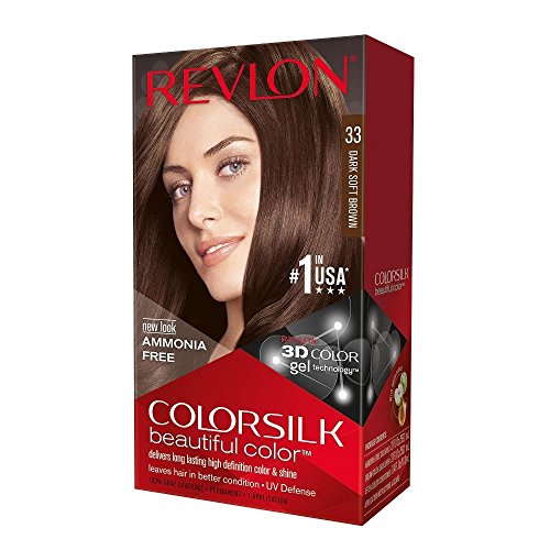 Revlon ColorSilk Beautiful Color, 33 Dark Soft Brown 1 ea (Pack of 6) Beauty & Personal Care REVLON