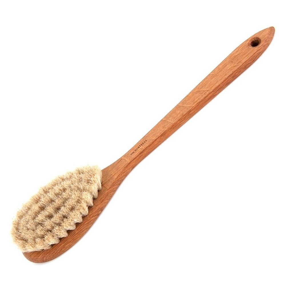IRIS Horsehair Oak Bath Brush - Gentle Cleansing - Bath & Body Beauty and Personal Care Iris Ohyama