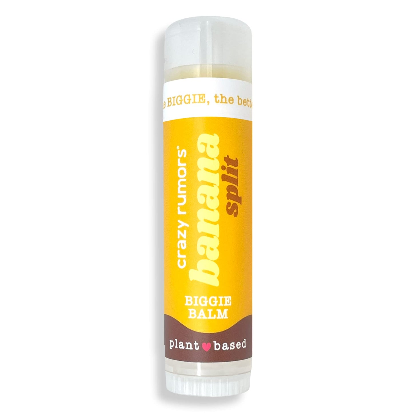 Crazy Rumors Biggie Banana Split Flavored All Natural, Plant Based Lip Balm to Moisturize and Nourish your Lips - Banana Split tube 0.6 oz (4x Larger Beauty and Personal Care Crazy Rumors