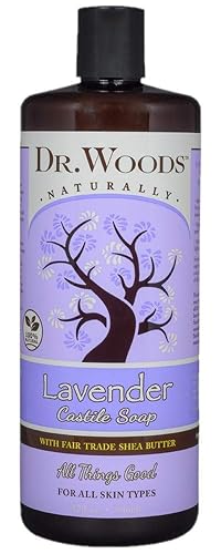 Dr Woods Castile Soap, Soothing Lavender, 32 FZ (Pack of 6) Beauty & Personal Care Dr. Woods