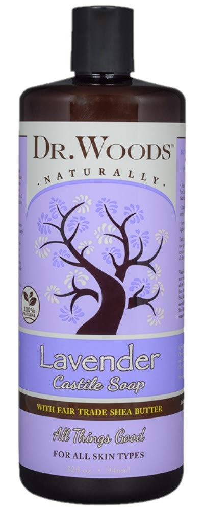 Dr Woods Castile Soap, Soothing Lavender, 32 FZ (Pack of 6) Beauty & Personal Care Dr. Woods