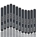 12-Pack Professional Nail Files: Double-Sided Emery Boards for Natural, Acrylic, Poly, and Gel Nails - Washable Black Manicure Tools Set by JPACO Beauty & Personal Care JPACO