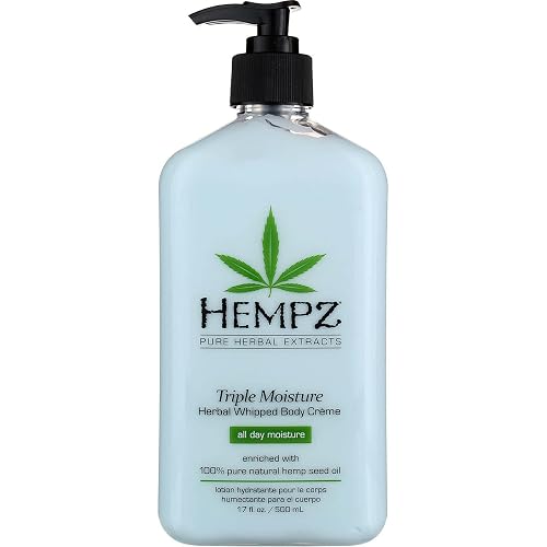 Hempz Body Moisturizer Triple Moisture 17 Ounce Pump (500ml) (Pack of 6) Beauty & Personal Care Hempz