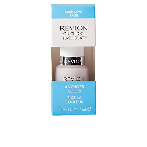 Revlon Base Coat Nail Polish, Quick Dry Nail Polish, Chip Resistant & Longwear Formula, High Shine Finish, Quick Dry Base Coat, Clear, 0.5 Fl Oz Beauty & Personal Care REVLON