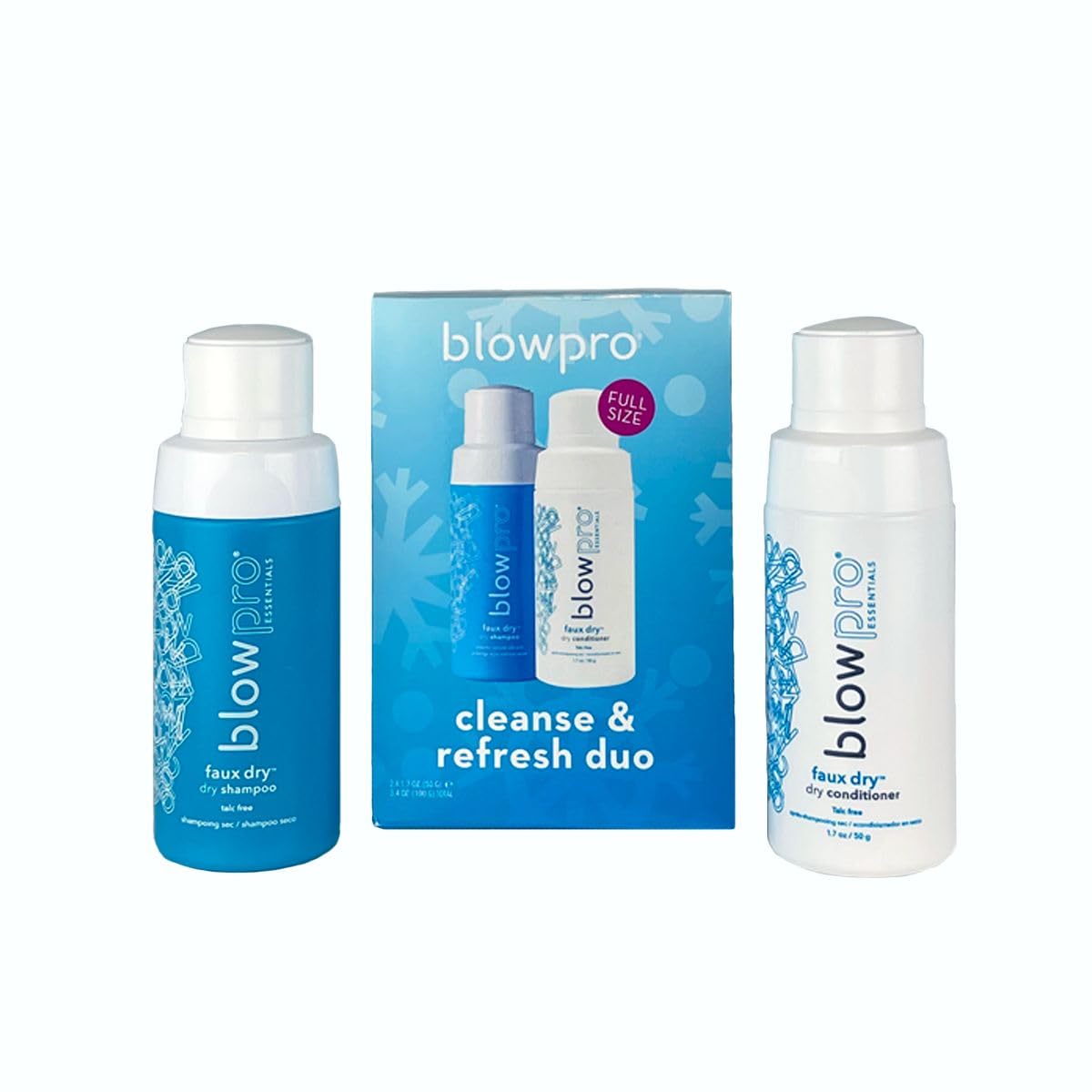 blowpro Faux Dry Shampoo & Conditioner 1.7oz Travel Kit, Remove Excess Oil & Condition Hair without Water! Precise Applicator "Pouf" Technology Beauty & Personal Care blowpro