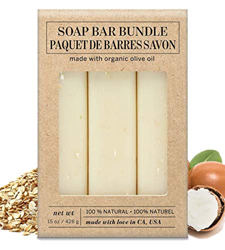 Olivia Care Exfoliating Bar Soap Pack by - 100% Natural & Organic - Infused with Shea Butter & Oats - Deep Clean, Refreshing, Moisturizing & Hydrating Beauty & Personal Care Olivia Care