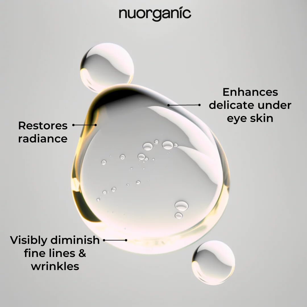 nuorganic Perfect Eye Serum: Fine Lines + Wrinkles + Bags + Dark Circles - Patented PhytoCellular Science + 18X More Effective Anti Aging + Better Beauty & Personal Care NuOrganic Cosmetics
