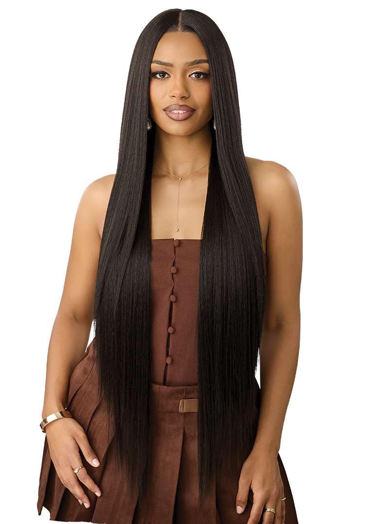 Outre Lace Front Wig - Perfect Hair Line 13X6 - NUEBLEND - Human Hair Blend - Straight 40" (NATURAL BROWN)