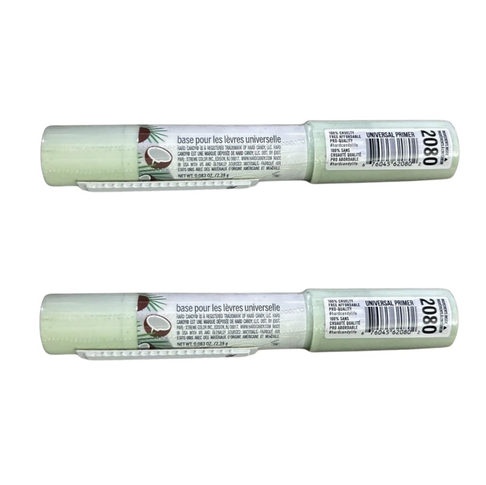 Pack of 2 Hard Candy Universal Lip Primer + Coconut Oil, Universal Primer 2080