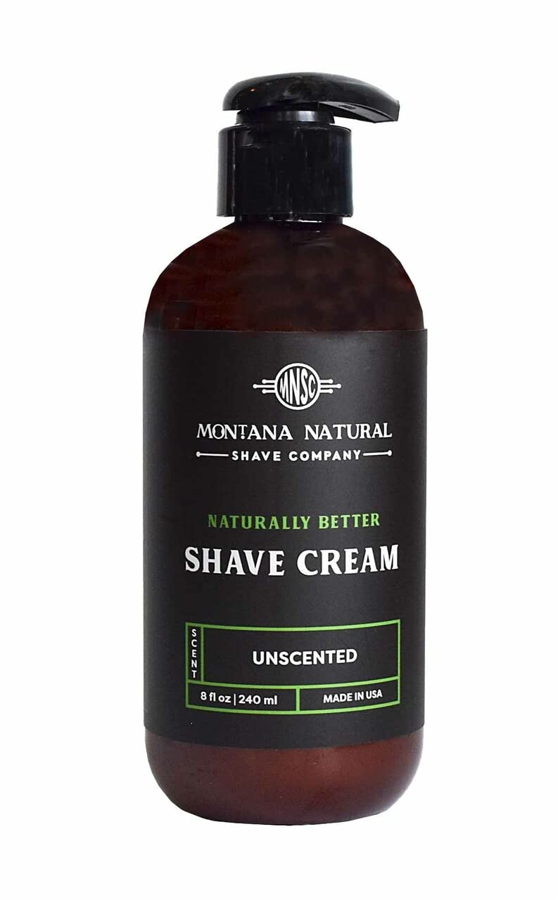 MNSC Unscented Naturally Better Pump Shave Cream - Smooth, Hypoallergenic, All-Natural, & Handcrafted in USA Beauty & Personal Care Montana Natural Shave Company