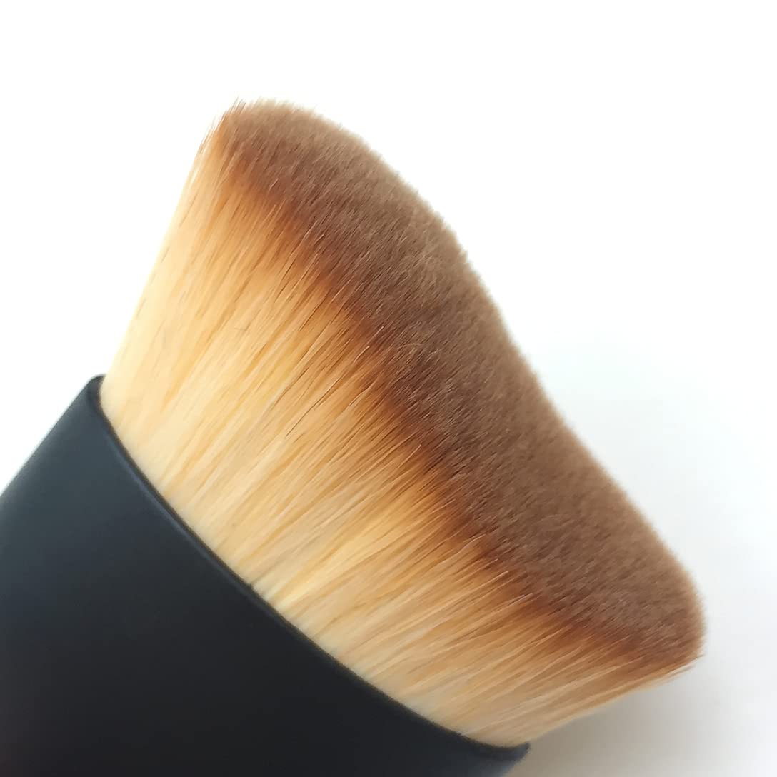 RN BEAUTY Foundation Powder Brush Kabuki Brush Liquid Cream Makeup Brushes Face Blender Brush S Shaped Multi-function Cosmetics Tools - Brown Beauty & Personal Care RN BEAUTY