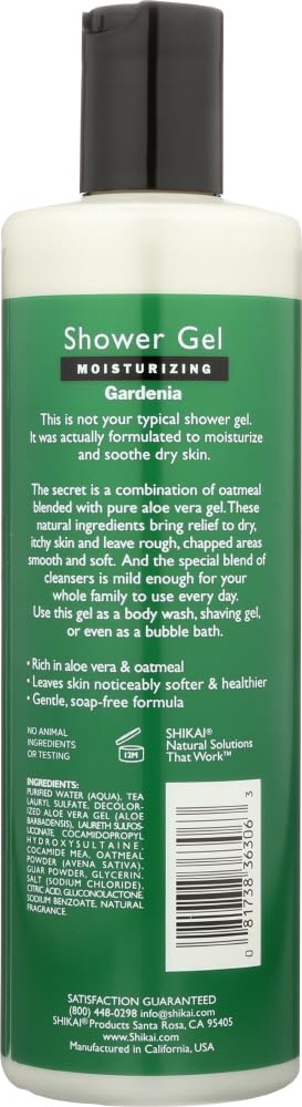 ShiKai All Natural Moisturizing Shower Gel, Gardenia, 12-Ounces (Pack of 3) Beauty & Personal Care ShiKai