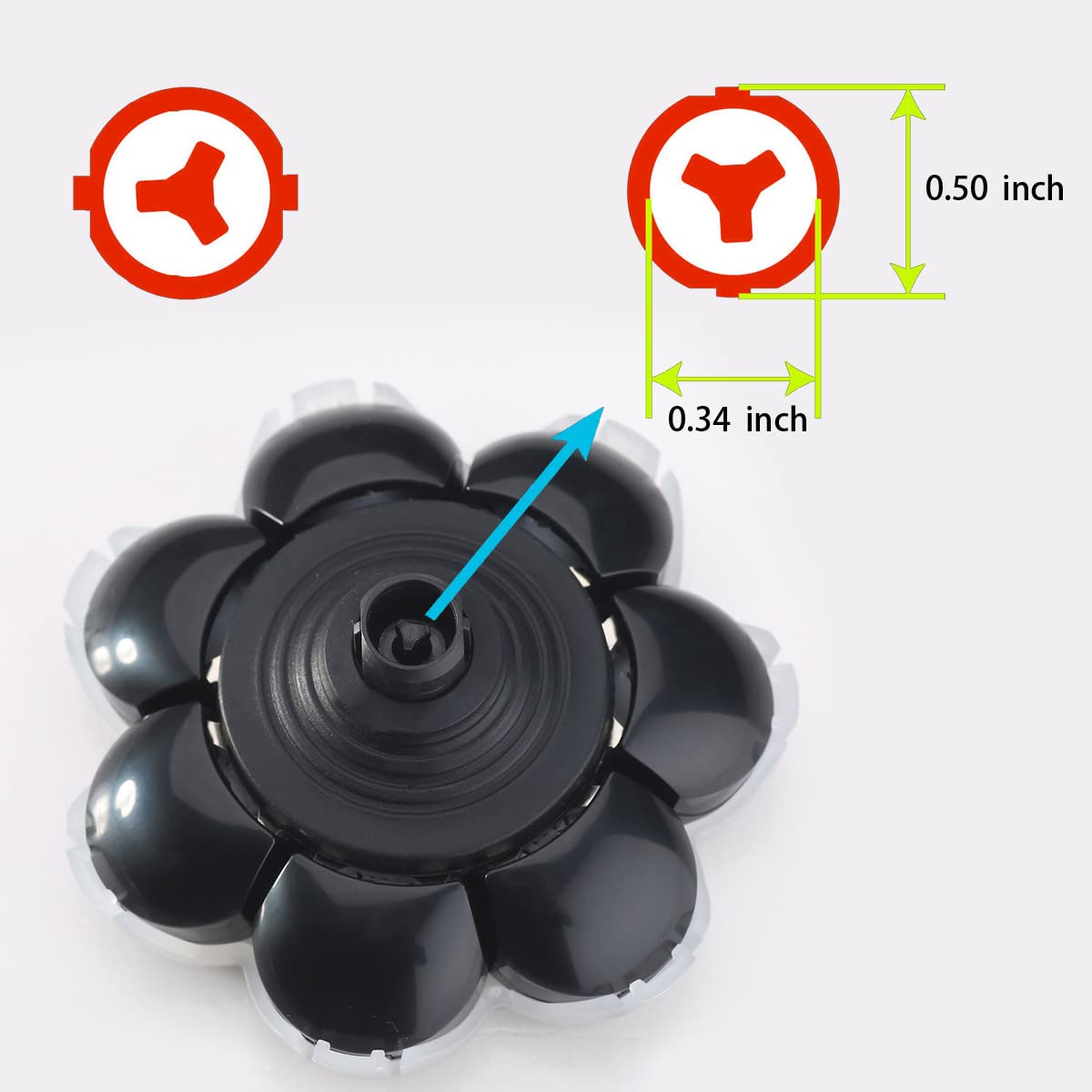 Universal 8 Blades Shaver Replacement Blades Compatible with Most Mainstream Brands Head Shaver Electric Shaver Replacement Head (8 Black) Beauty and Personal Care MAWAER