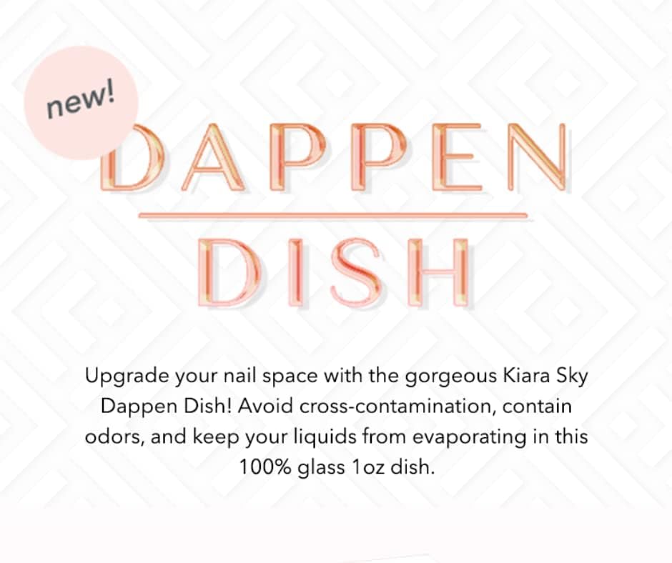 KIARA SKY Professional Nails Spill-Proof Dappen Dish with Lid for Holding Acrylic Liquid Monomer - Clear Beauty & Personal Care KIARA SKY