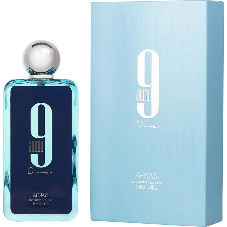 Afnan 9Am Dive Eau de Parfum Spray for Unisex, 3.4 Ounce Beauty & Personal Care Afnan