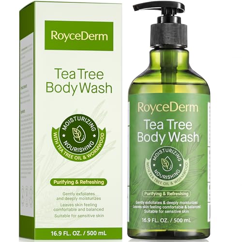 Roycederm Tea Tree Body Wash & Soap, Purifying and Refreshing Body Cleanser with Tea Tree Oil & Wormwood, Moisturizing Body Wash Helps Soothe Skin Beauty & Personal Care Roycederm