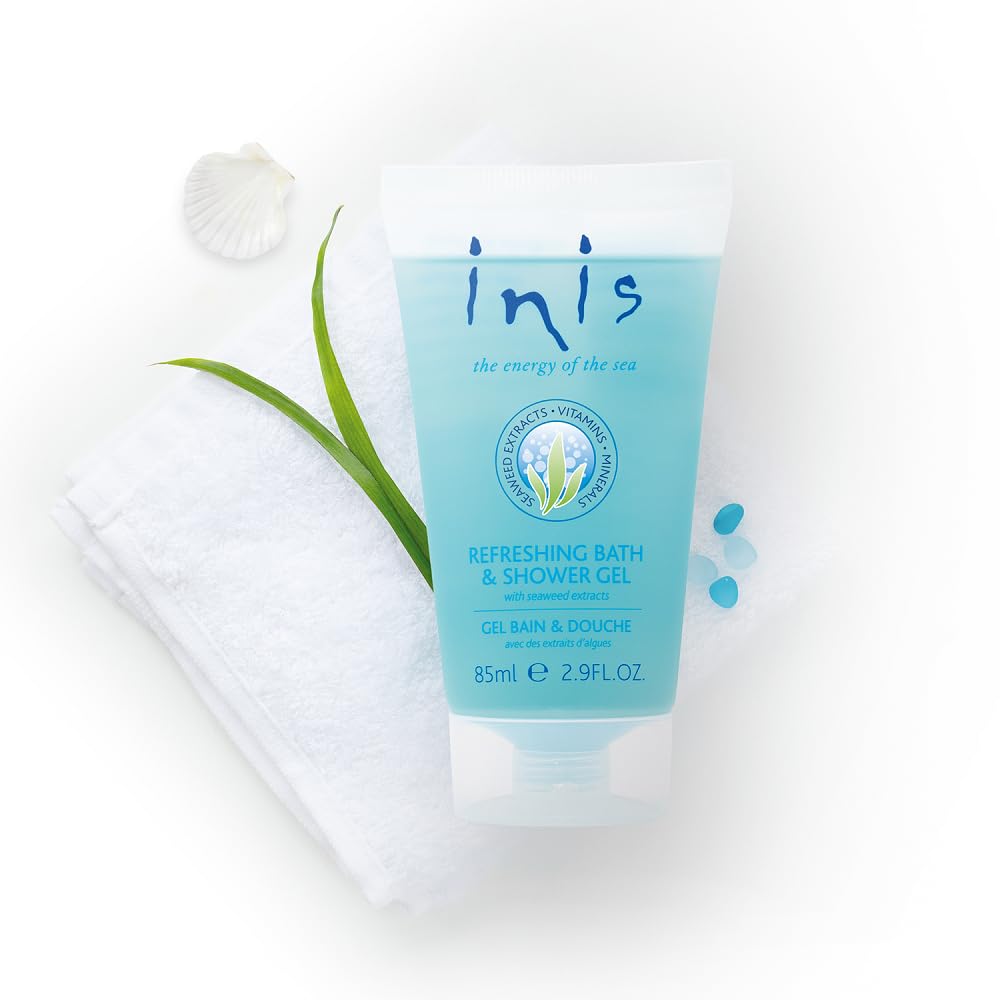 Inis the Energy of the Sea Refreshing Bath and Shower Gel - Travel Size Body Wash for Women and Men - Ocean Fresh Fragrance - 2.9 Fl Oz Beauty & Personal Care Inis the Energy of the Sea