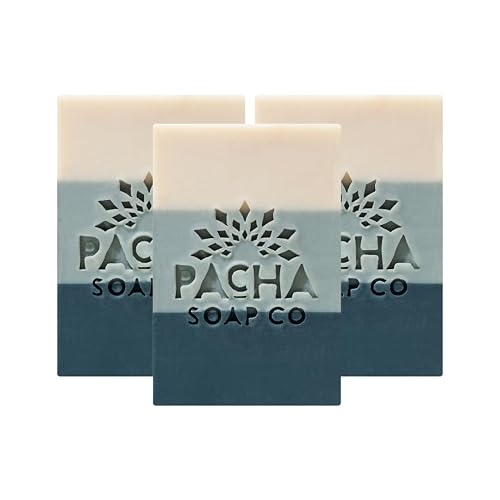 Pacha Soap Co. Bar Soap - Salt & Moss Scent, Handcrafted, Hydrating & Moisturizing Natural Soap with Soothing Essential Oils, Premium Face, Hand Beauty & Personal Care Pacha Soap Co
