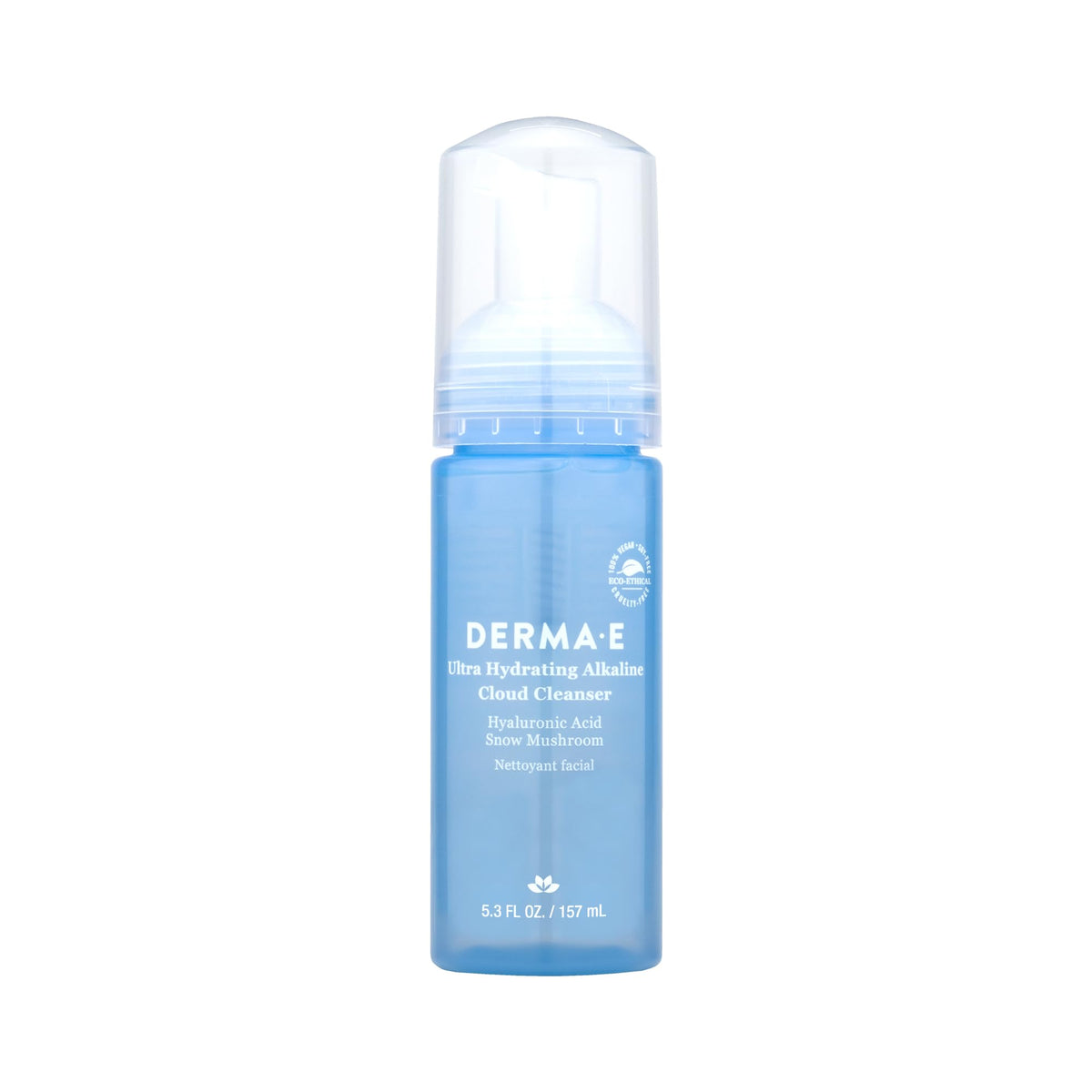 Derma E Ultra Hydrating Alkaline Cloud Cleanser - Gentle Foaming Face Wash with Hyaluronic Acid - Vegan Daily Facial Cleansing, 5.3 Oz Beauty & Personal Care Derma E