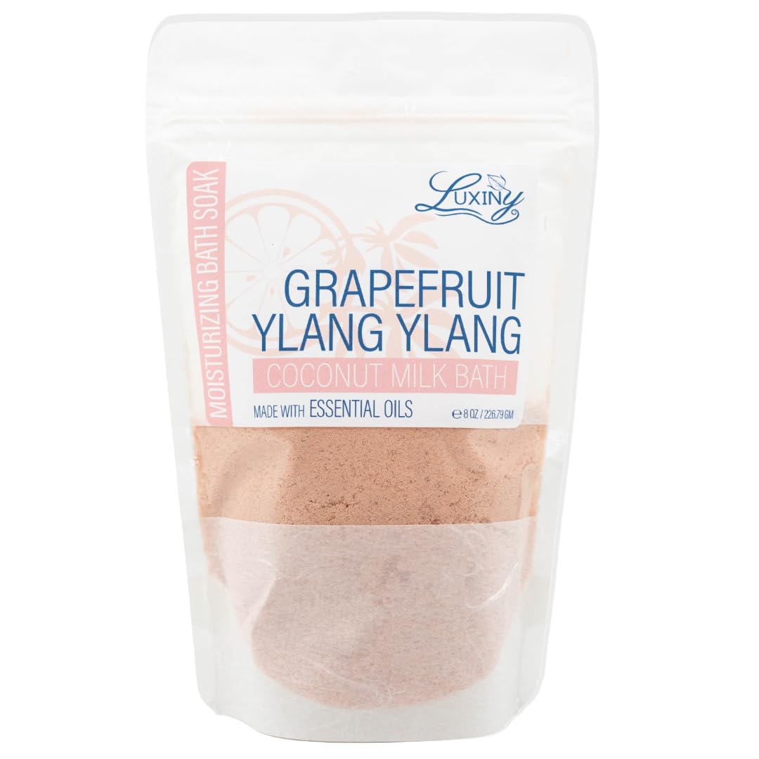 Luxiny Vegan Milk Bath Soak Made with Moisturizing Coconut Milk Powder & Sweet Almond Oil for a Bath Bomb Dust Soothing Fizz & Relaxing Soak, 8 oz.… Beauty & Personal Care Luxiny
