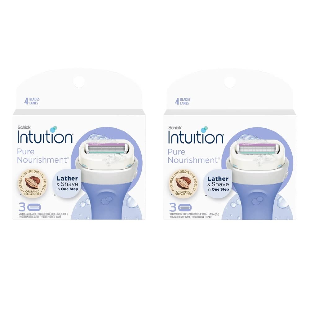 Intuition Pure Nourishment Renewing Advanced Moisture Women Razor Refill Cartridges, 6 count(3count x 2Pack) Beauty and Personal Care CHLIFE