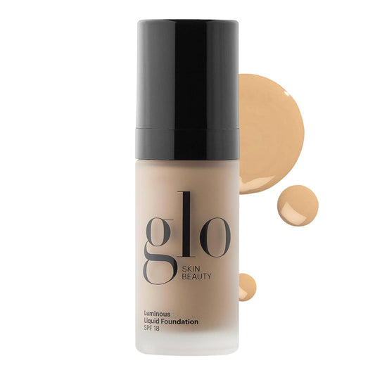 Glo Skin Beauty Luminous Liquid Mineral Foundation Makeup with SPF 18 (Tahini) - Improves Uneven Skin Tone, Smooths & Corrects Imperfections, Sheer Beauty & Personal Care Glo Skin Beauty
