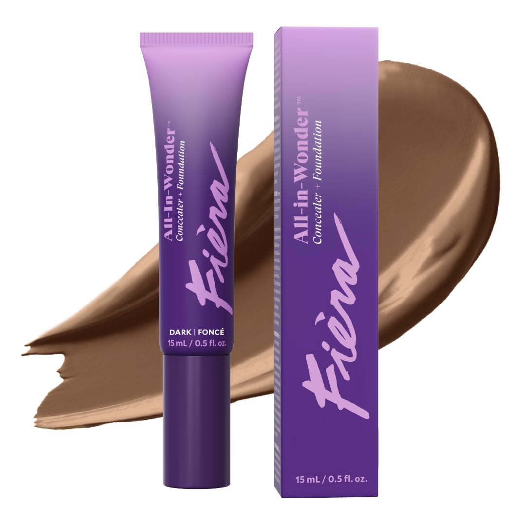 Fièra All-In-Wonder™ Concealer + Foundation - Full-Coverage, Crease-Proof, Hydrating Formula for Mature Skin, Blurs Fine Lines & Dark Circles, Radiant