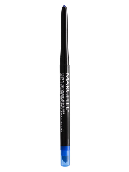 Marcelle 2-in-1 Retractable Eyeliner, Azurite, Waterproof, Easy-To-Smudge, Smokey Eye, Long-Lasting 12h, Fragrance-Free, Hypoallergenic, Cruelty-Free Beauty & Personal Care MARCELLE