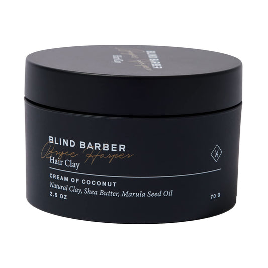 Blind Barber Bryce Harper Hair Clay - Matte Clay Pomade for Men - Medium to Strong Hold - Infused with Kaolin, Shea Butter & Marula Seed Oil - Coconut Beauty & Personal Care Blind Barber