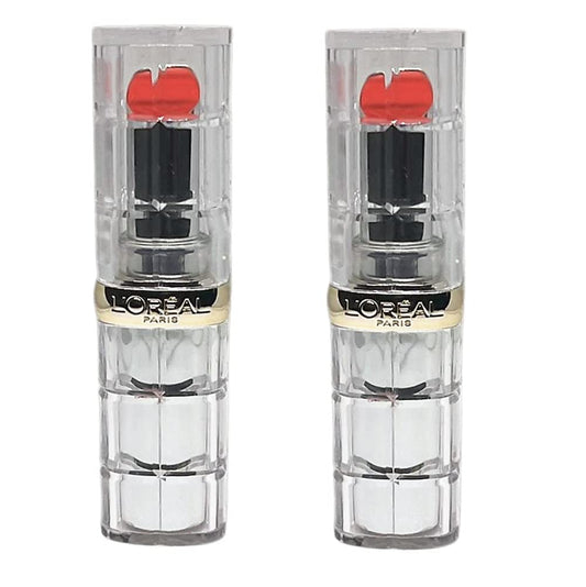 Pack of 2 L'Oreal Paris Colour Riche Shine Lipstick, Luminous Coral # 916